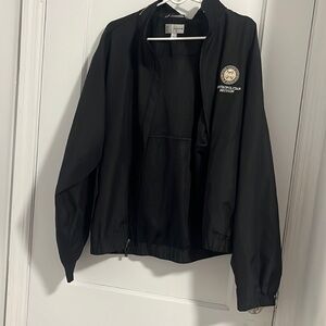 Black windbreaker